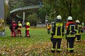 Einsatz BF Hoehenretter Koelner Seilbahn Hoehe Zoobruecke P2211